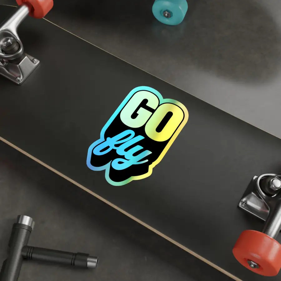 Go Fly! Holographic Die-Cut Stickers - Paper products - Gifts for pilots - Aviation apparel