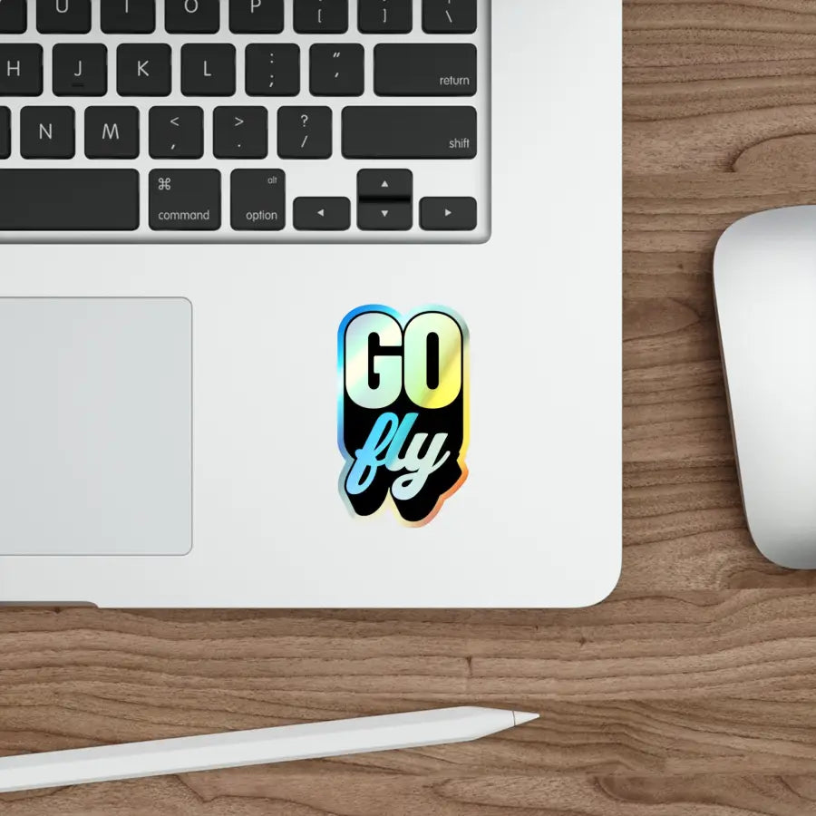 Go Fly! Holographic Die-Cut Stickers - Paper products - Gifts for pilots - Aviation apparel