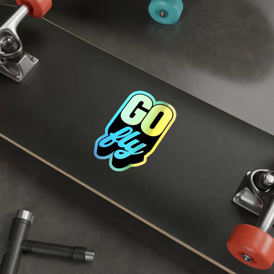 Go Fly! Holographic Die-Cut Stickers - Paper products - Gifts for pilots - Aviation apparel