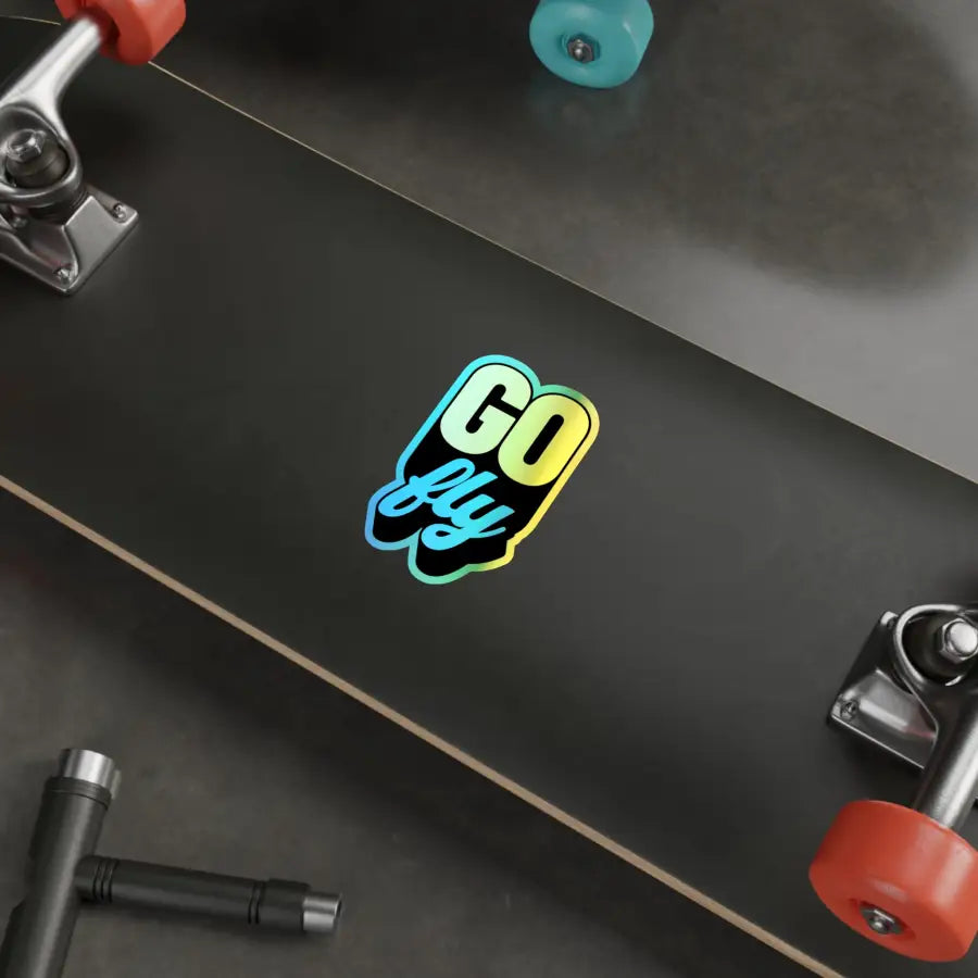Go Fly! Holographic Die-Cut Stickers - Paper products - Gifts for pilots - Aviation apparel