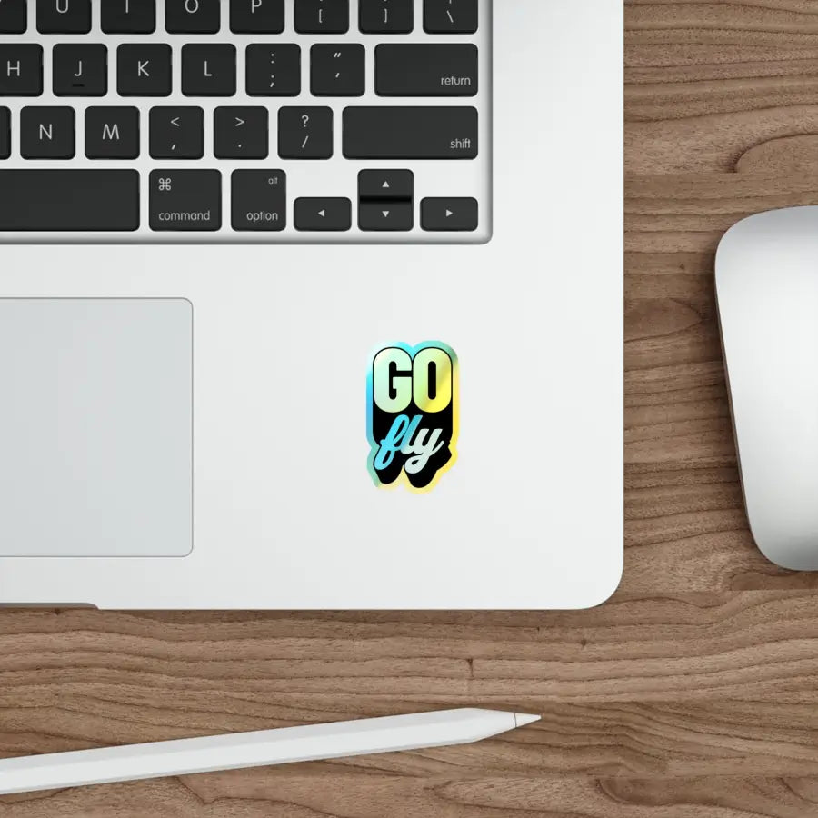 Go Fly! Holographic Die-Cut Stickers - Paper products - Gifts for pilots - Aviation apparel