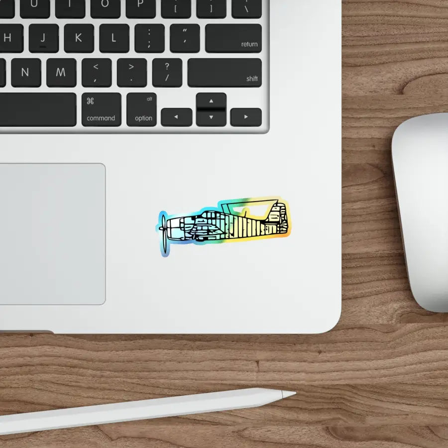 Grumman F6F Hellcat Holographic Die-Cut Airplane Sticker - Paper products - Gifts for pilots - Aviation apparel
