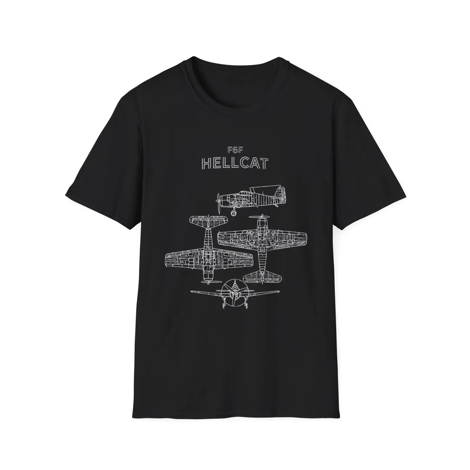 Grumman F6F Hellcat — T-shirt - T-Shirt - Pilot gifts - WWII warbird t-shirt