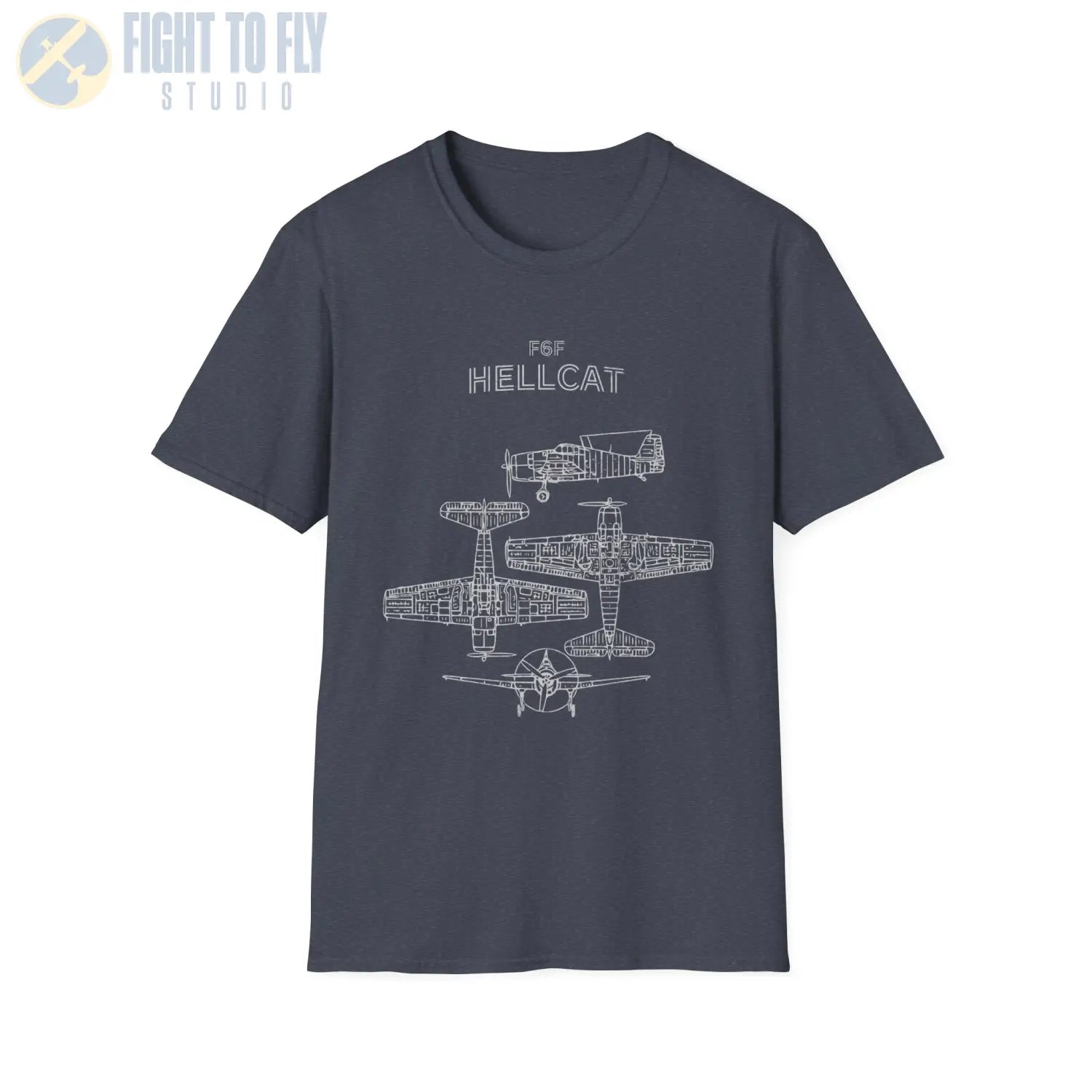 Grumman F6F Hellcat — T-shirt - T-Shirt - Pilot gifts - WWII warbird t-shirt