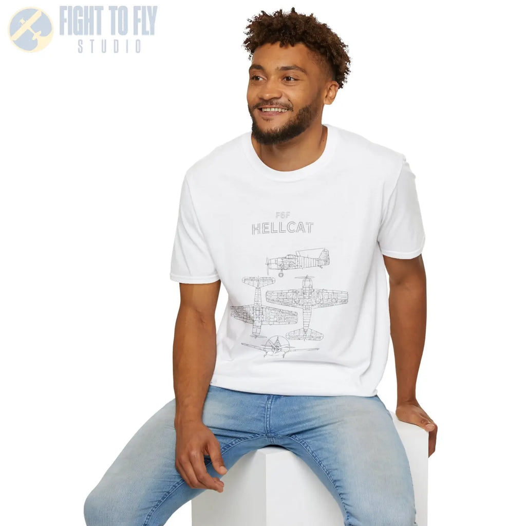 Grumman F6F Hellcat — T-shirt - T-Shirt - Pilot gifts - WWII warbird t-shirt