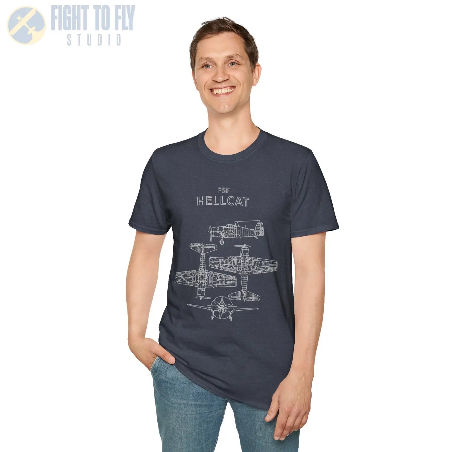 Grumman F6F Hellcat — T-shirt - T-Shirt - Pilot gifts - WWII warbird t-shirt