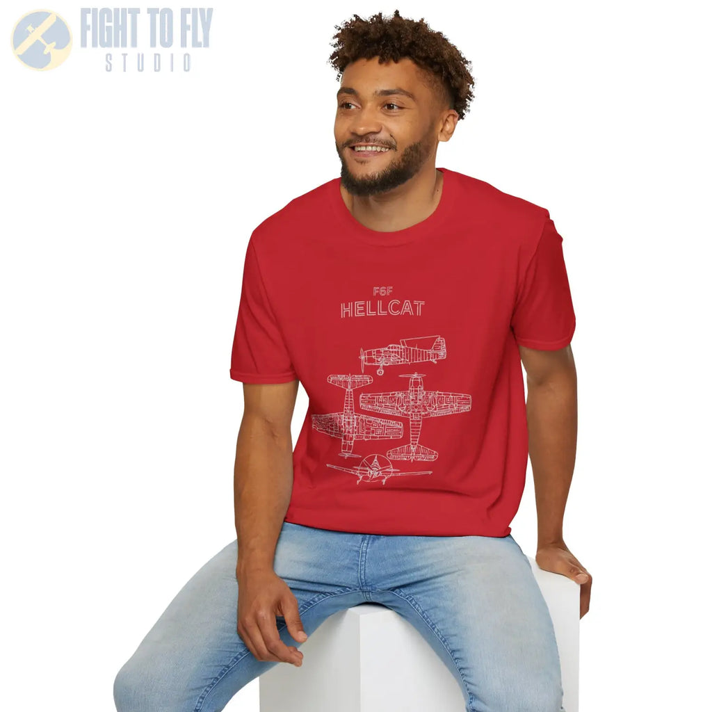 Grumman F6F Hellcat — T-shirt - T-Shirt - Pilot gifts - WWII warbird t-shirt