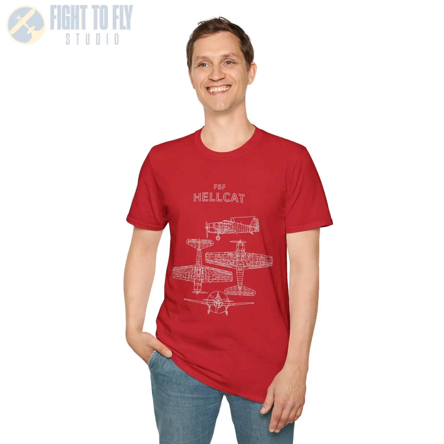 Grumman F6F Hellcat — T-shirt - T-Shirt - Pilot gifts - WWII warbird t-shirt