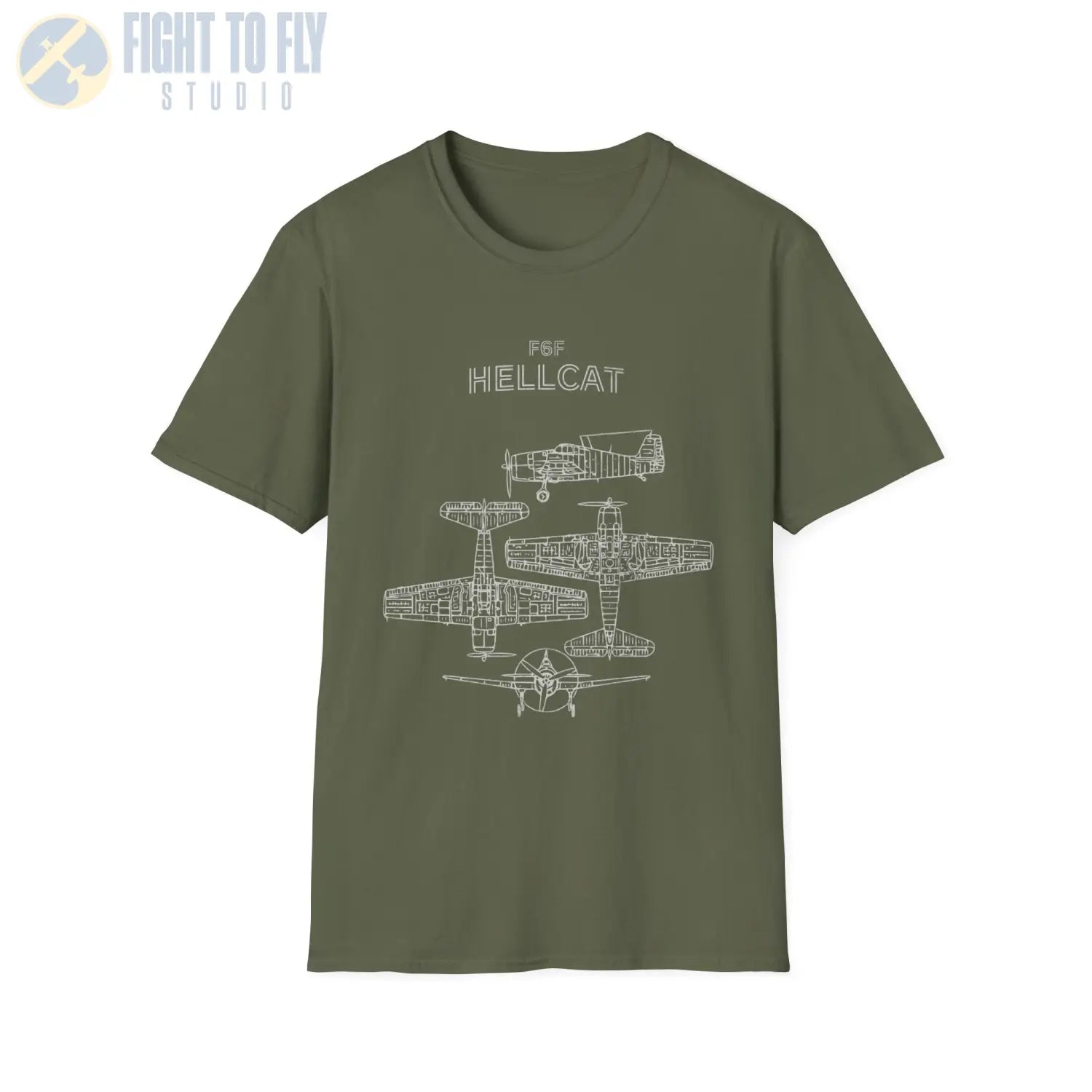 Grumman F6F Hellcat — T-shirt - T-Shirt - Pilot gifts - WWII warbird t-shirt