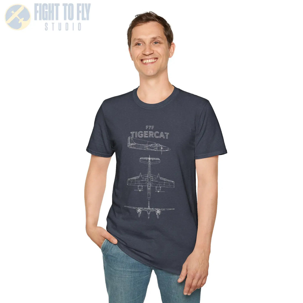 Grumman F7F Tigercat — T-shirt - T-Shirt - Pilot gifts - WWII warbird t-shirt