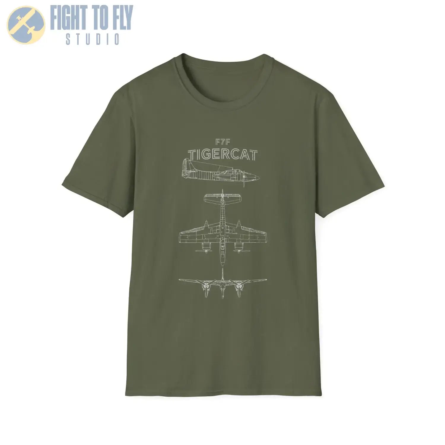 Grumman F7F Tigercat — T-shirt - T-Shirt - Pilot gifts - WWII warbird t-shirt
