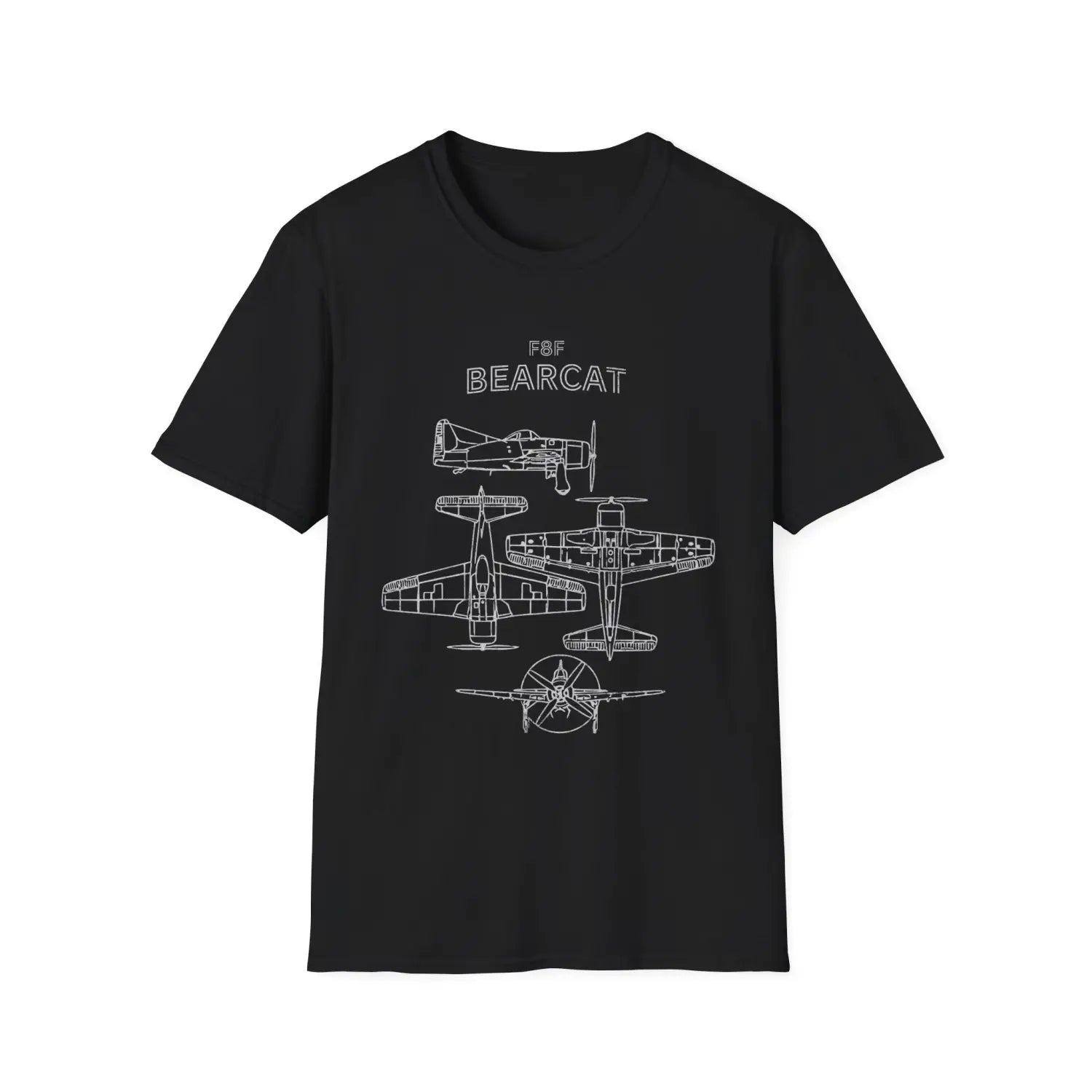 Grumman F8F Bearcat — T-shirt - T-Shirt - Pilot gifts - WWII warbird t-shirt
