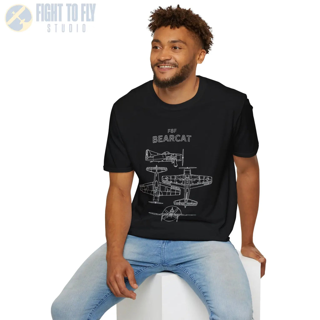 Grumman F8F Bearcat — T-shirt - T-Shirt - Pilot gifts - WWII warbird t-shirt