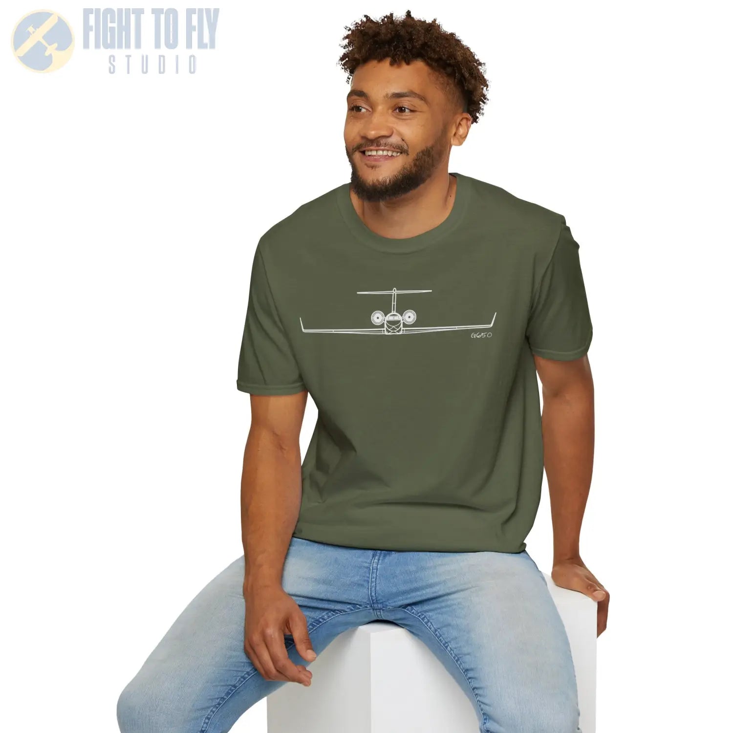 Gulfstream G650 Front View T-Shirt - Pilot gifts - WWII warbird t-shirt