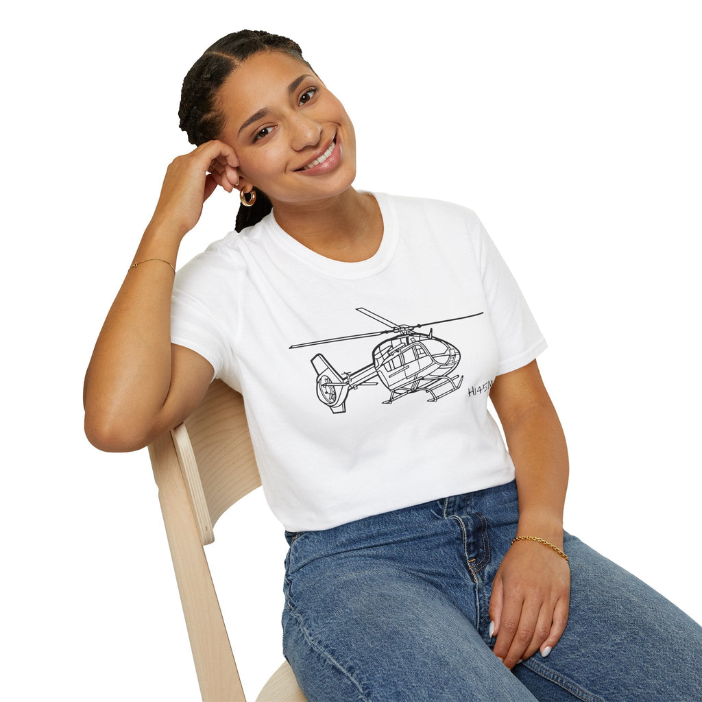 H-145M T-Shirt – H145M Light Military Utility Helicopter Aviation Tee - Gifts for pilots - apparel
