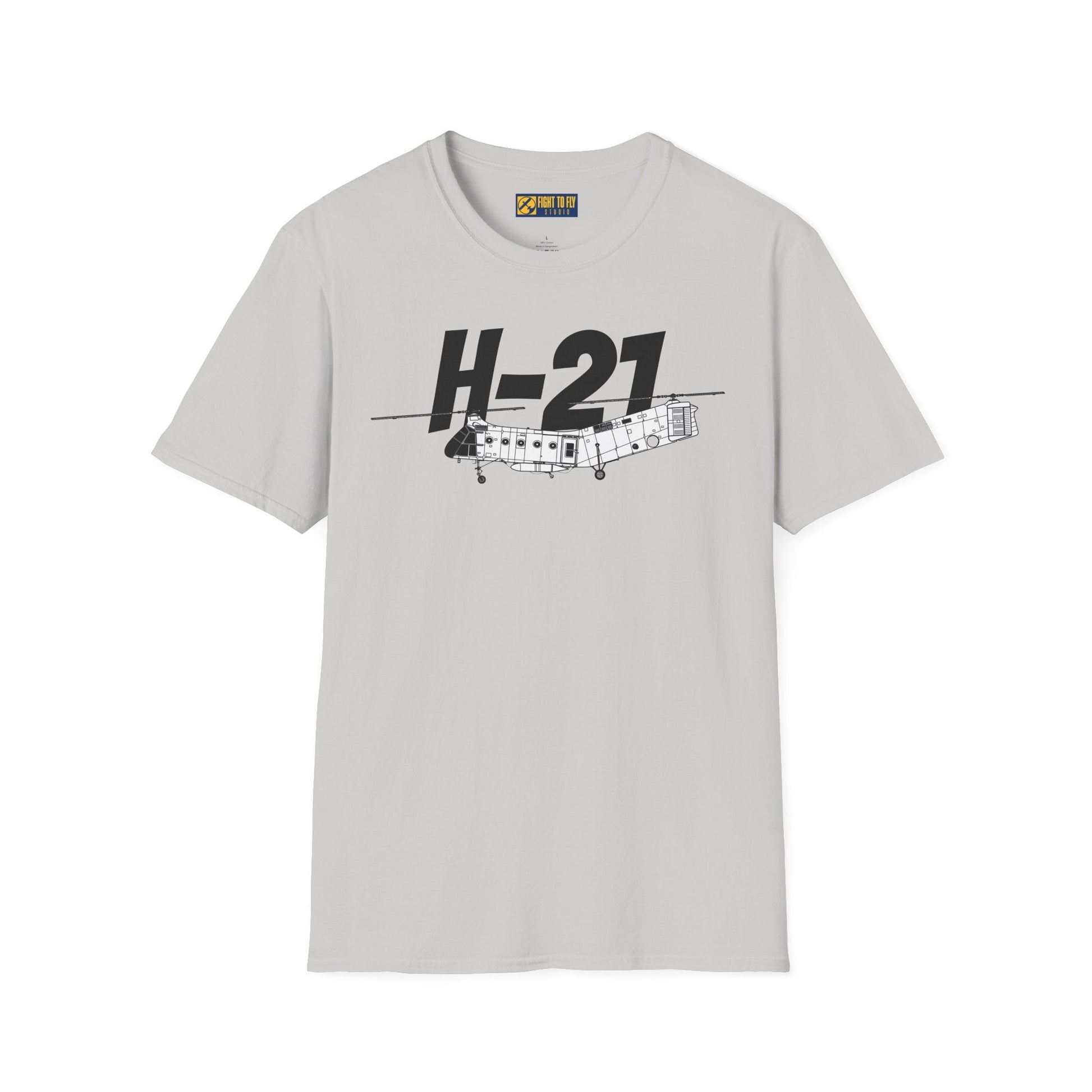 H-21 Side Profile T-Shirt – Flying Banana Helicopter Tee - Gifts for pilots - Aviation apparel