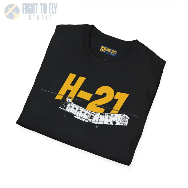 H-21 Side Profile T-Shirt – Flying Banana Helicopter Tee - Pilot gifts - WWII warbird t-shirt
