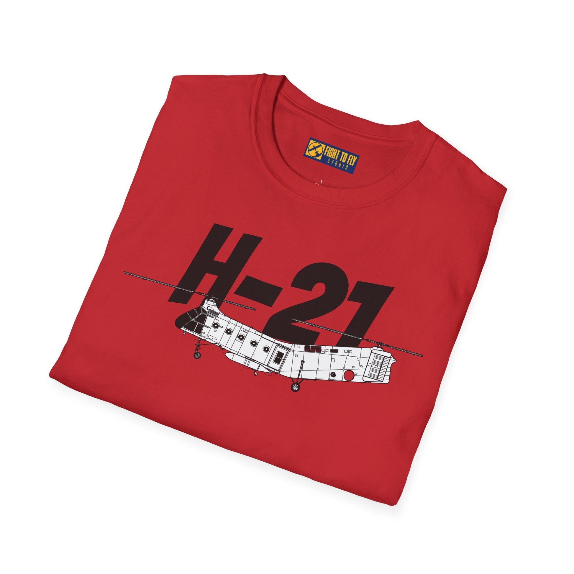 H-21 Side Profile T-Shirt – Flying Banana Helicopter Tee - Gifts for pilots - Aviation apparel