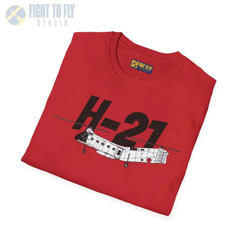 H-21 Side Profile T-Shirt – Flying Banana Helicopter Tee - Pilot gifts - WWII warbird t-shirt