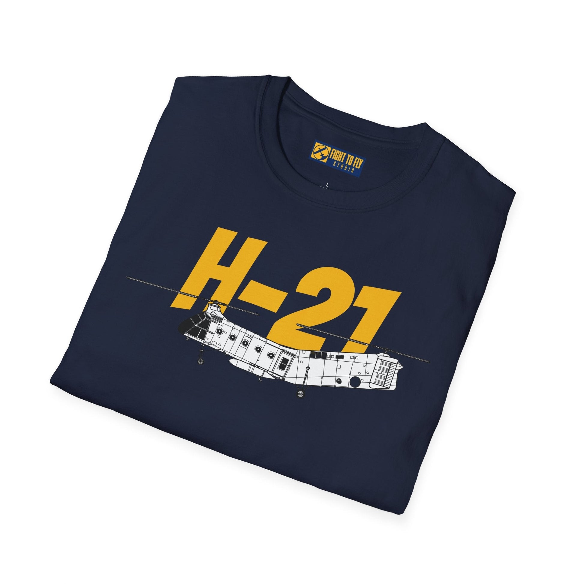 H-21 Side Profile T-Shirt – Flying Banana Helicopter Tee - Gifts for pilots - Aviation apparel