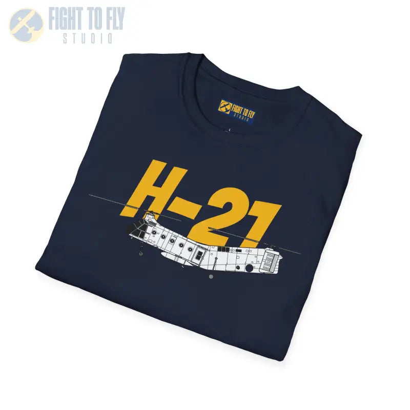 H-21 Side Profile T-Shirt – Flying Banana Helicopter Tee - Pilot gifts - WWII warbird t-shirt
