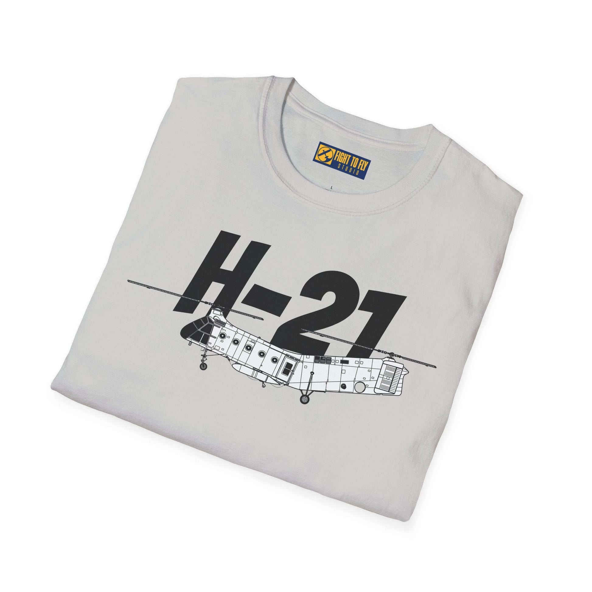 H-21 Side Profile T-Shirt – Flying Banana Helicopter Tee - Gifts for pilots - Aviation apparel