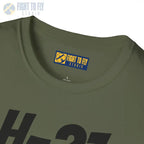 H-21 Flying Banana Side Profile T-Shirt - Pilot gifts - WWII warbird t-shirt