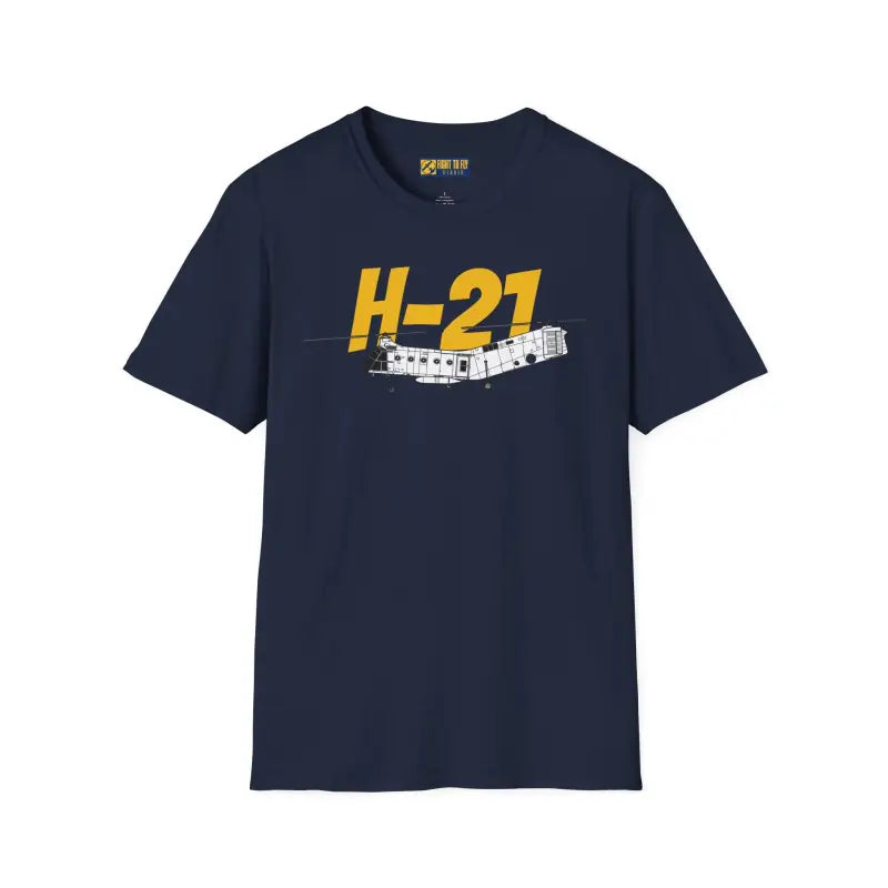 H-21 Side Profile T-Shirt – Flying Banana Helicopter Tee - Pilot gifts - WWII warbird t-shirt