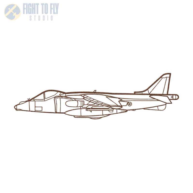 Harrier GR.7 Die Cut Metal Wall Art - Sign - Pilot gifts - WWII warbird t-shirt