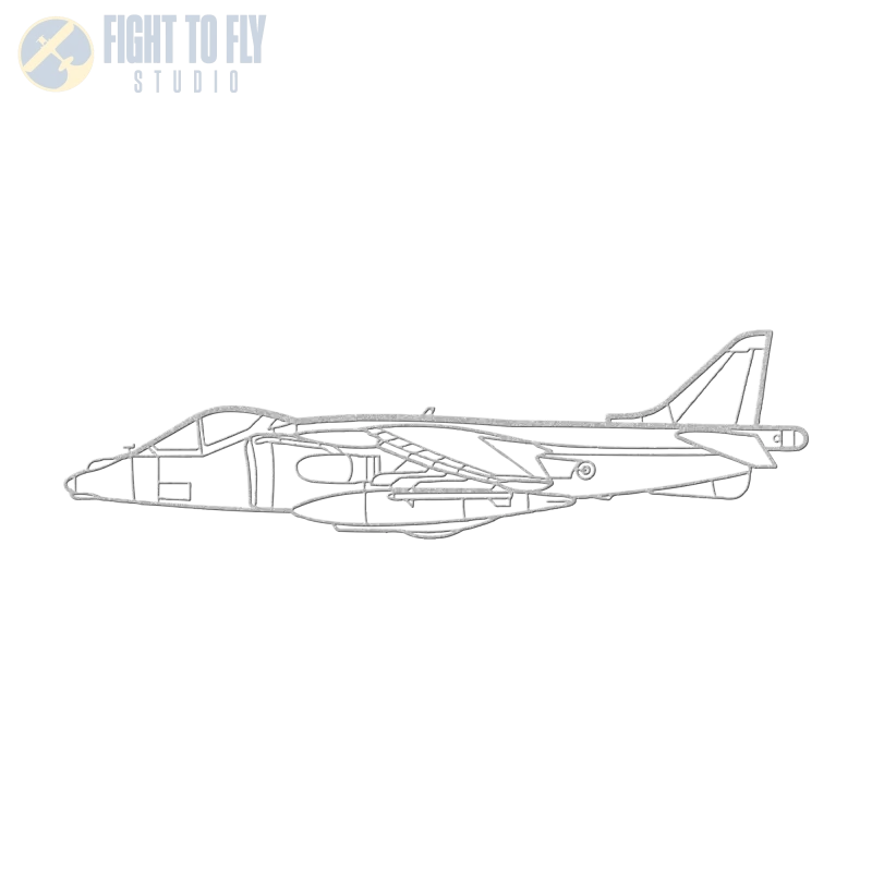Harrier GR.7 Die Cut Metal Wall Art - Sign - Pilot gifts - WWII warbird t-shirt