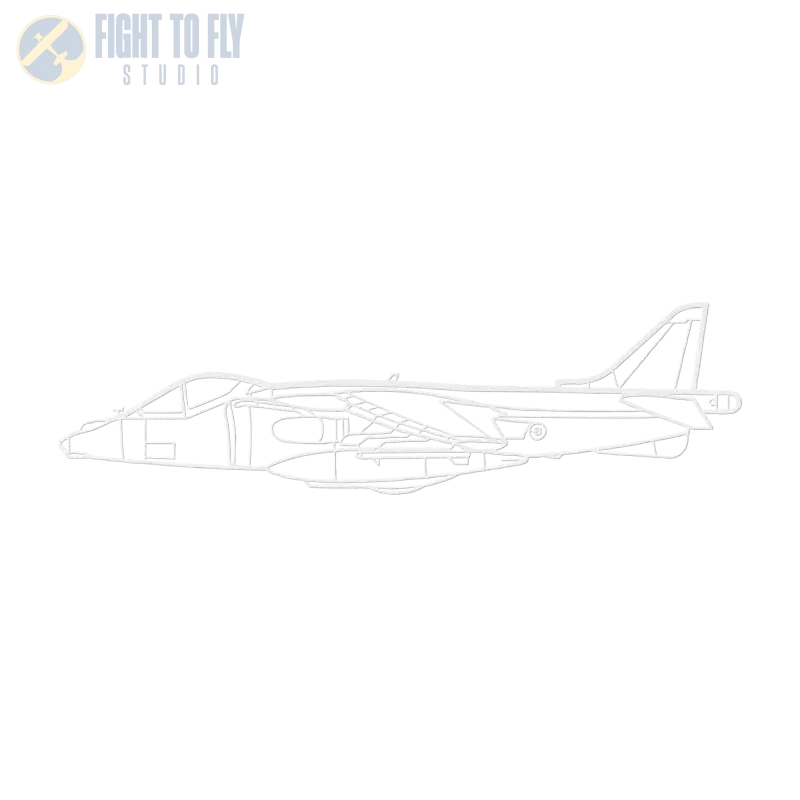 Harrier GR.7 Die Cut Metal Wall Art - Sign - Pilot gifts - WWII warbird t-shirt