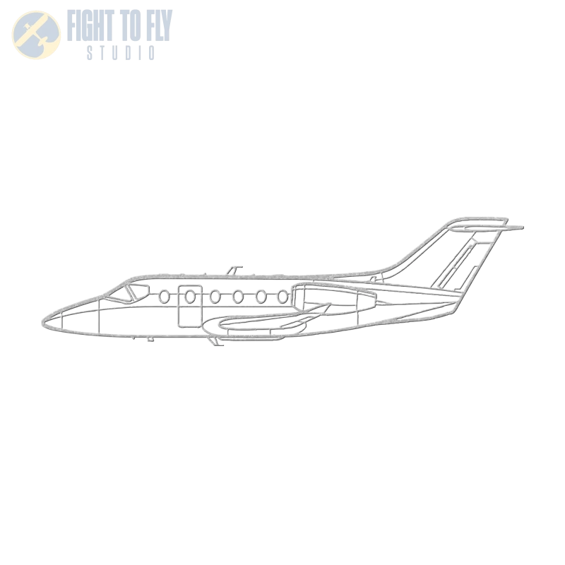 Hawker 400 Die Cut Metal Wall Art - Sign - Pilot gifts - WWII warbird t-shirt