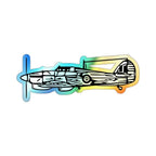 Hawker Hurricane Holographic Die-Cut Sticker - Paper products - Pilot gifts - WWII warbird t-shirt