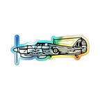 Hawker Hurricane Holographic Die-Cut Sticker - Paper products - Pilot gifts - WWII warbird t-shirt