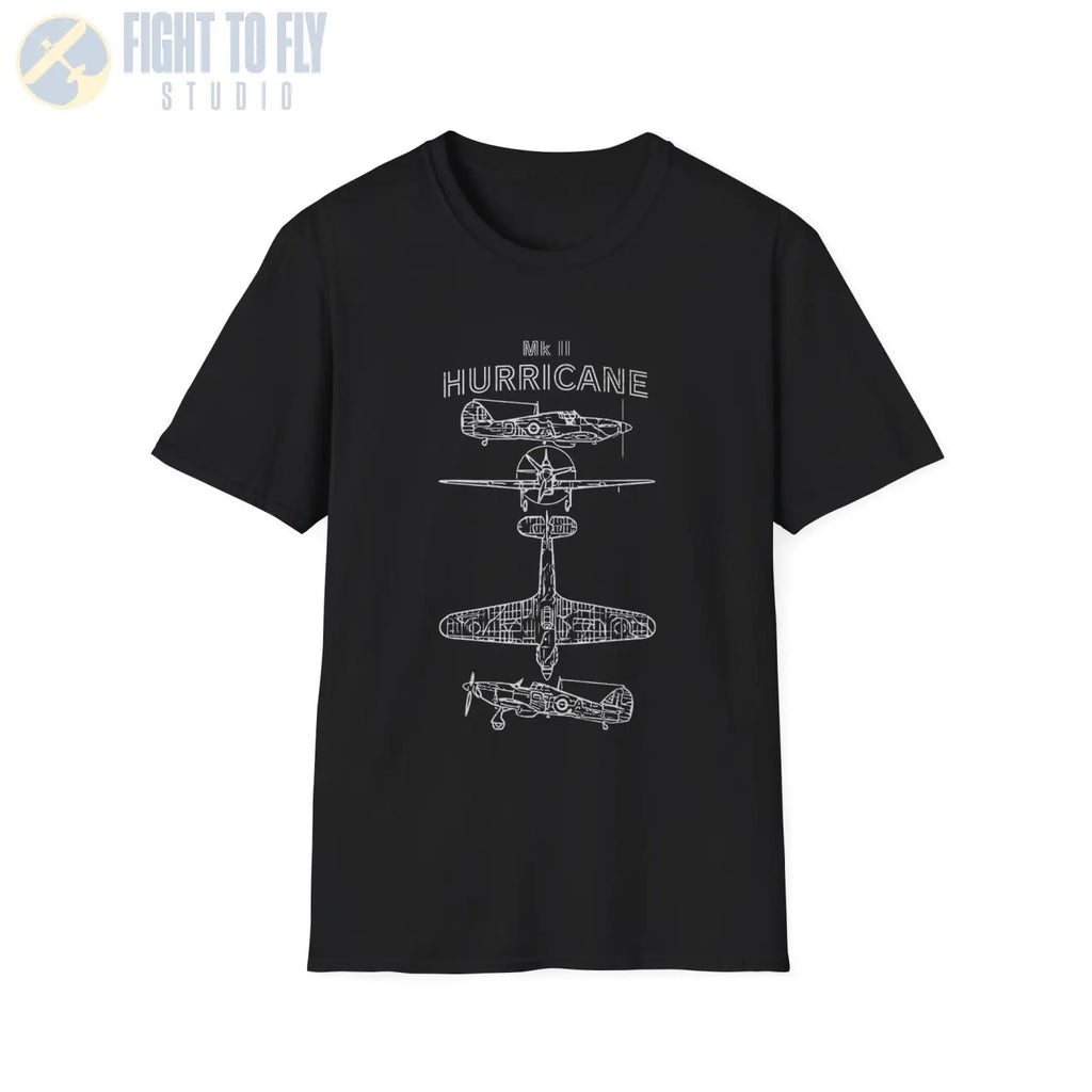 Hawker Hurricane Mk II — T-shirt - T-Shirt - Pilot gifts - WWII warbird t-shirt