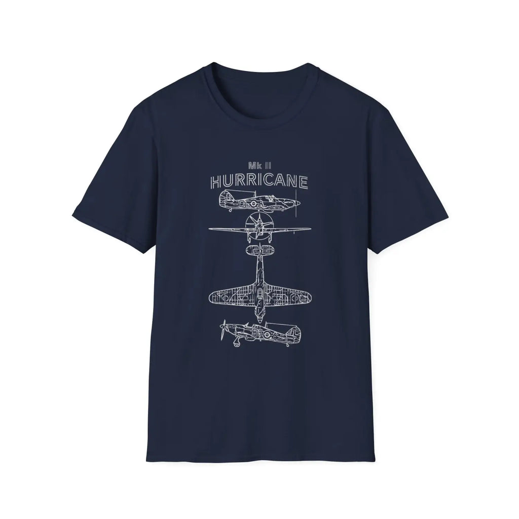 Hawker Hurricane Mk II — T-shirt - T-Shirt - Pilot gifts - WWII warbird t-shirt