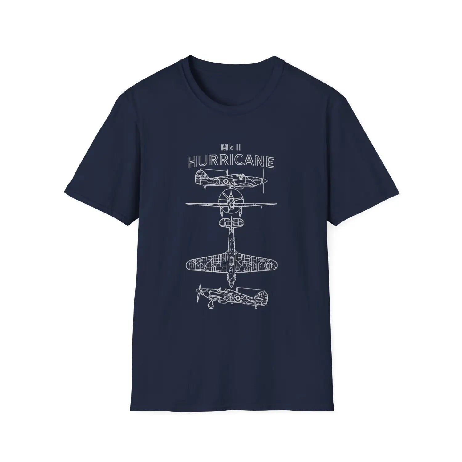 Hawker Hurricane Mk II — T-shirt - T-Shirt - Pilot gifts - WWII warbird t-shirt