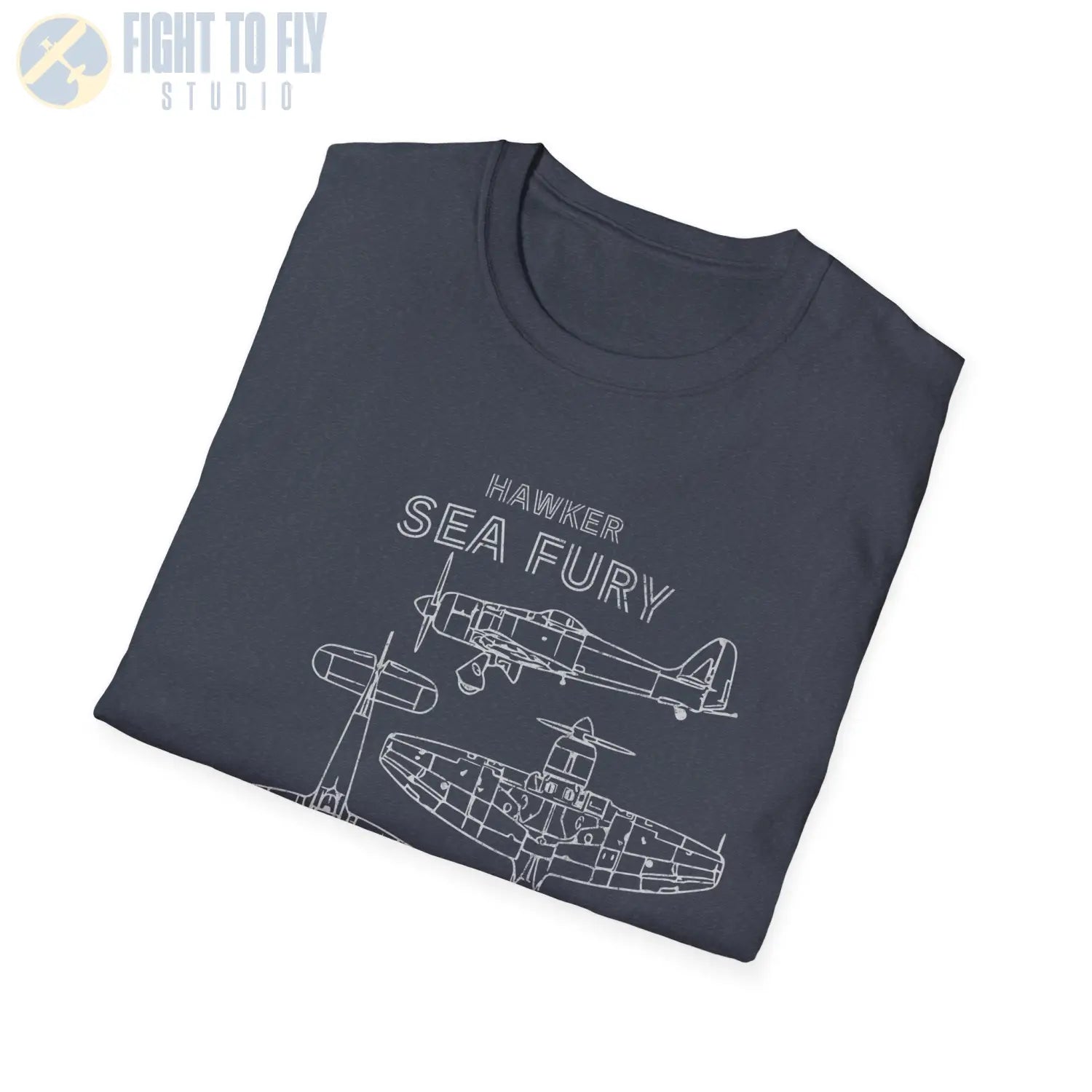 Hawker Sea Fury — T-shirt - T-Shirt - Pilot gifts - WWII warbird t-shirt