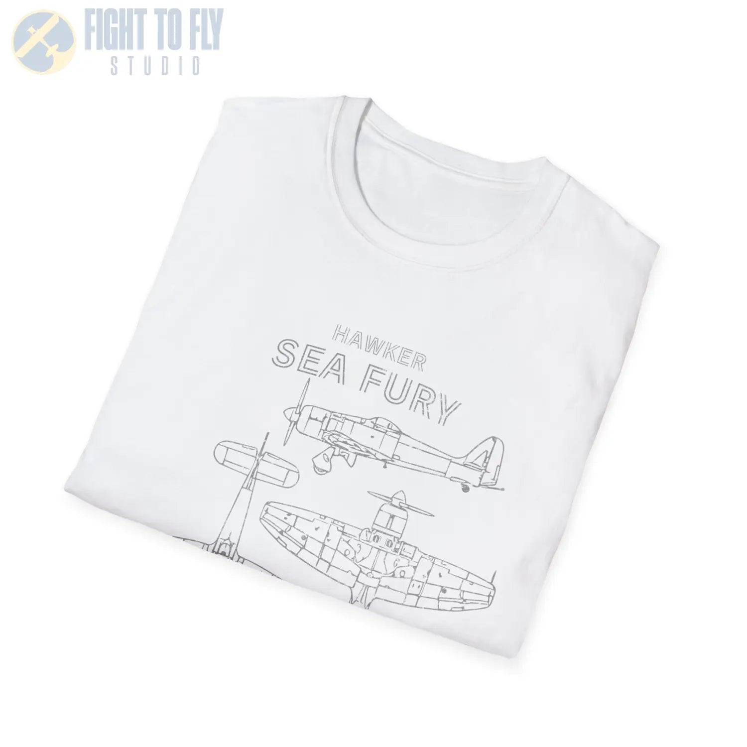 Hawker Sea Fury — T-shirt - T-Shirt - Pilot gifts - WWII warbird t-shirt