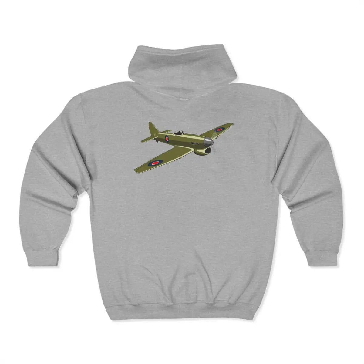 Hawker Typhoon Full Zip Hoodie - Gifts for pilots - Aviation apparel
