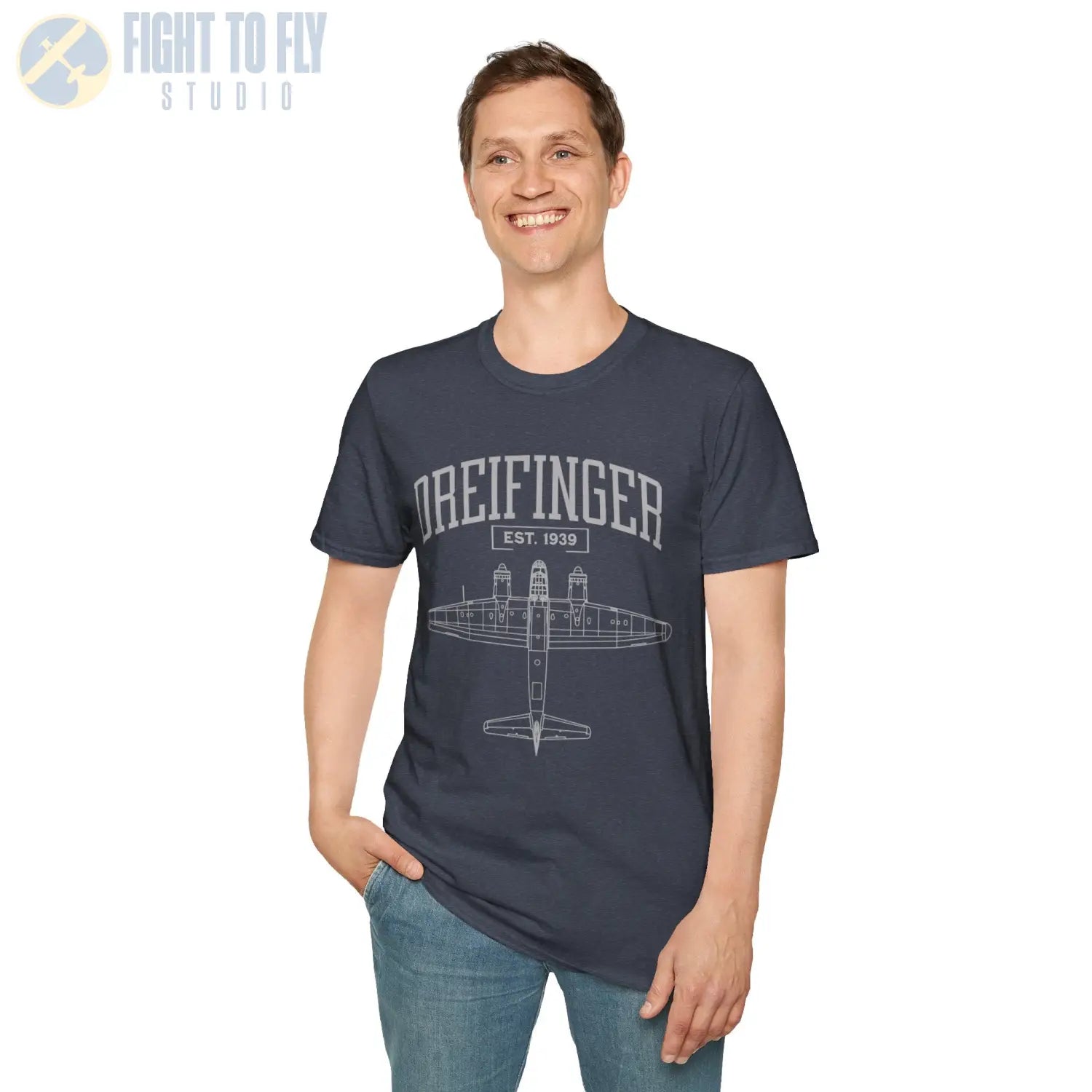 He 162 Dreifinger - T-Shirt - Pilot gifts - WWII warbird t-shirt