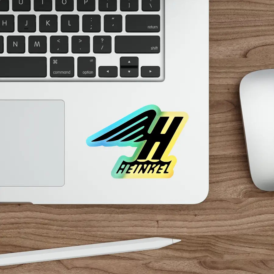 Heinkel Holographic Die-Cut Stickers - Paper products - Pilot gifts - WWII warbird t-shirt