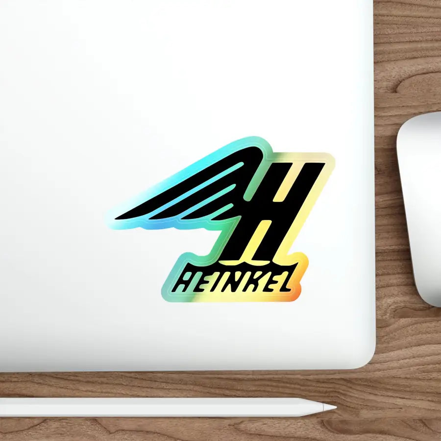 Heinkel Holographic Die-Cut Stickers - Paper products - Pilot gifts - WWII warbird t-shirt