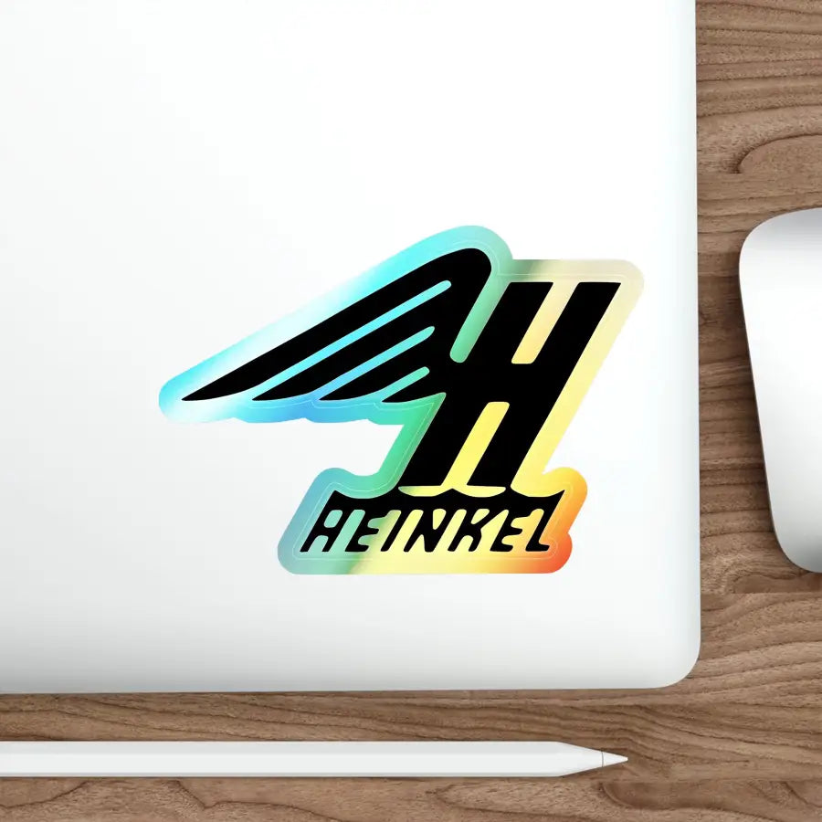 Heinkel Holographic Die-Cut Stickers - Paper products - Pilot gifts - WWII warbird t-shirt
