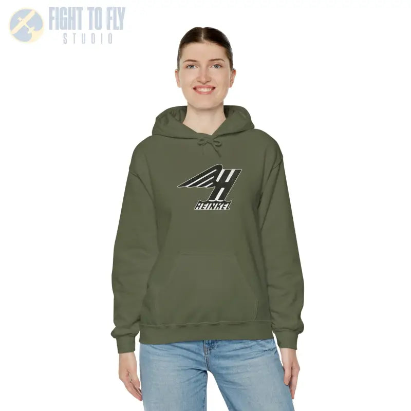 Heinkel Vintage Logo Hoodie - Gifts for pilots - Aviation apparel
