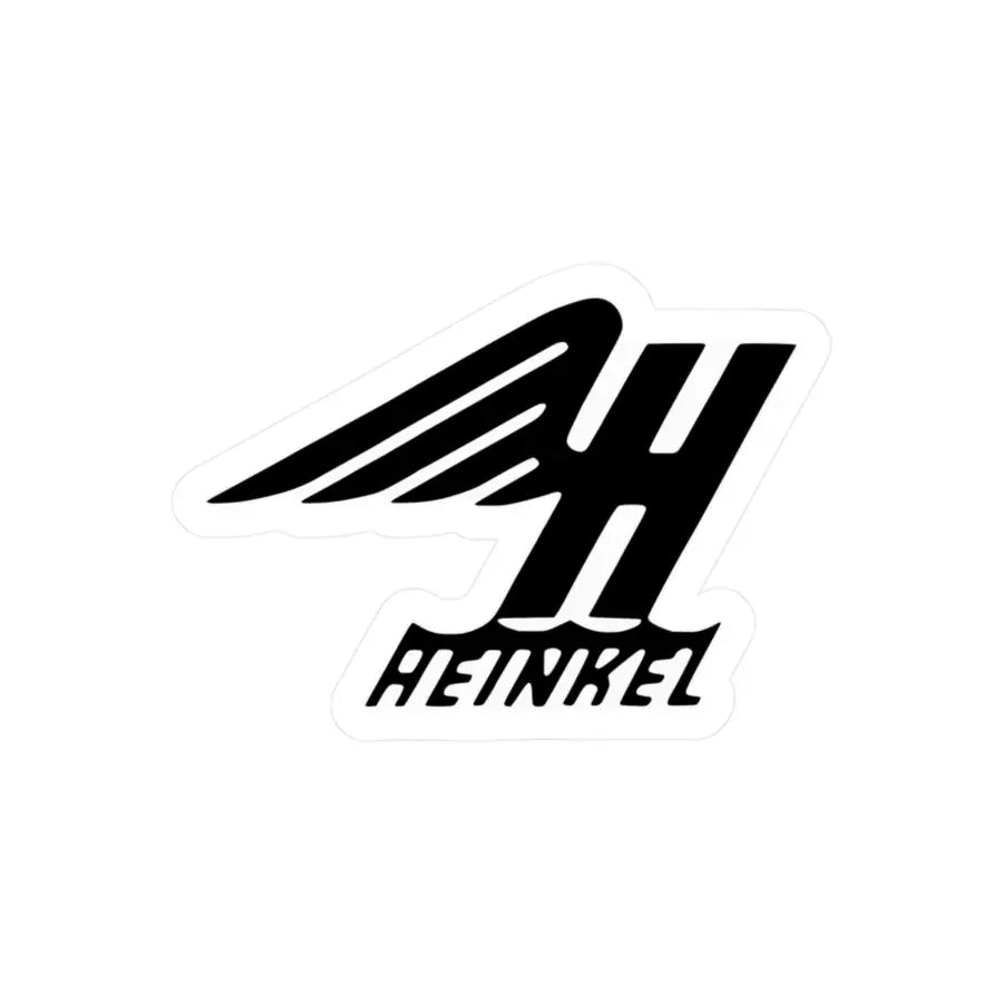 Heinkel Winged Logo Kiss-Cut Vinyl Decal - Paper products - Pilot gifts - WWII warbird t-shirt