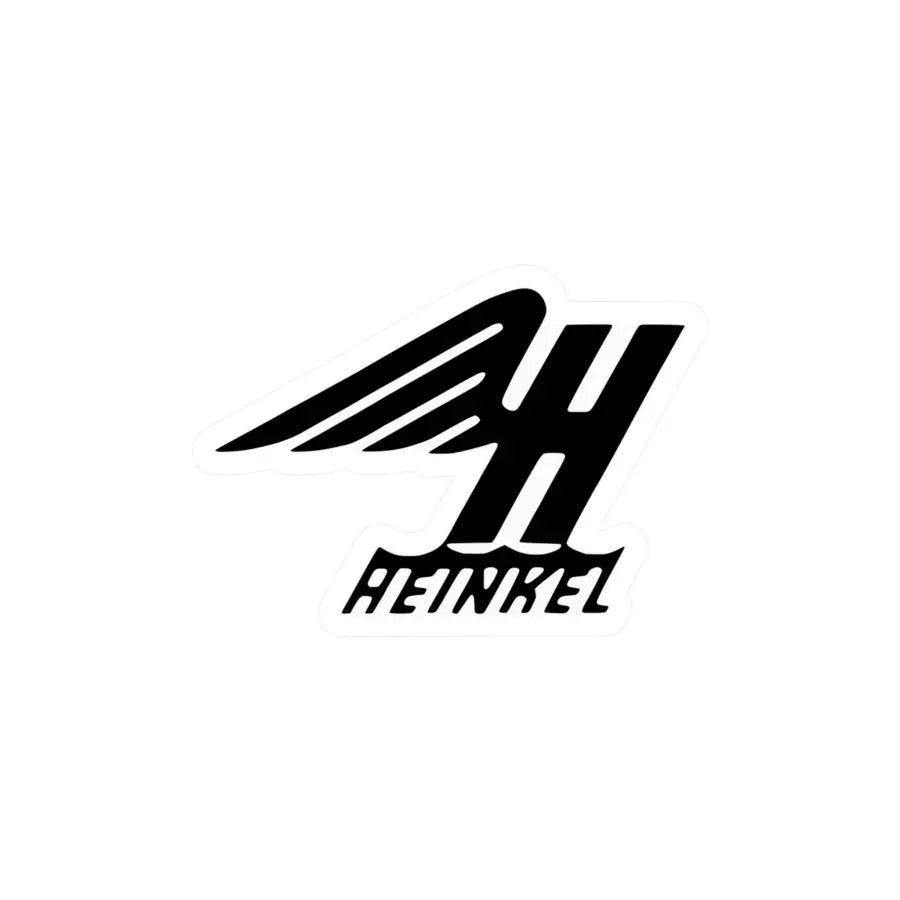 Heinkel Winged Logo Kiss-Cut Vinyl Decal - Paper products - Pilot gifts - WWII warbird t-shirt