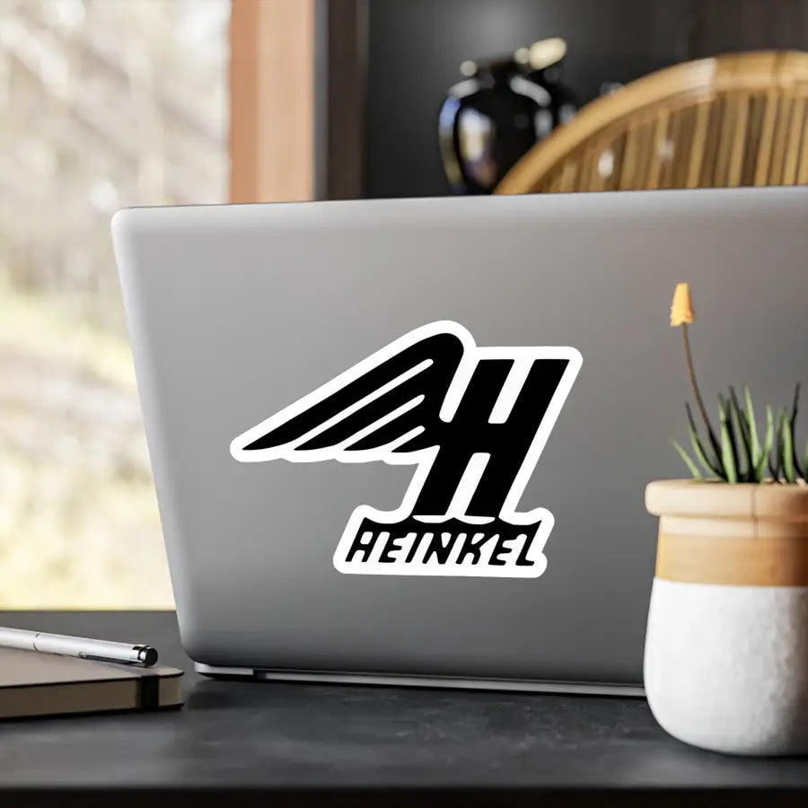 Heinkel Winged Logo Kiss-Cut Vinyl Decal - Paper products - Gifts for pilots - Aviation apparel