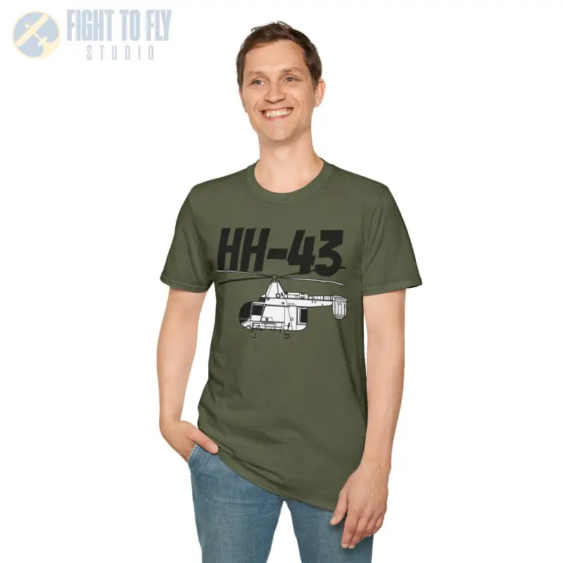 HH-43 Huskie Side Profile T-Shirt - Pilot gifts - WWII warbird t-shirt