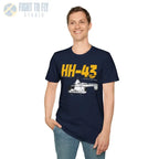HH-43 Huskie Side Profile T-Shirt - Pilot gifts - WWII warbird t-shirt